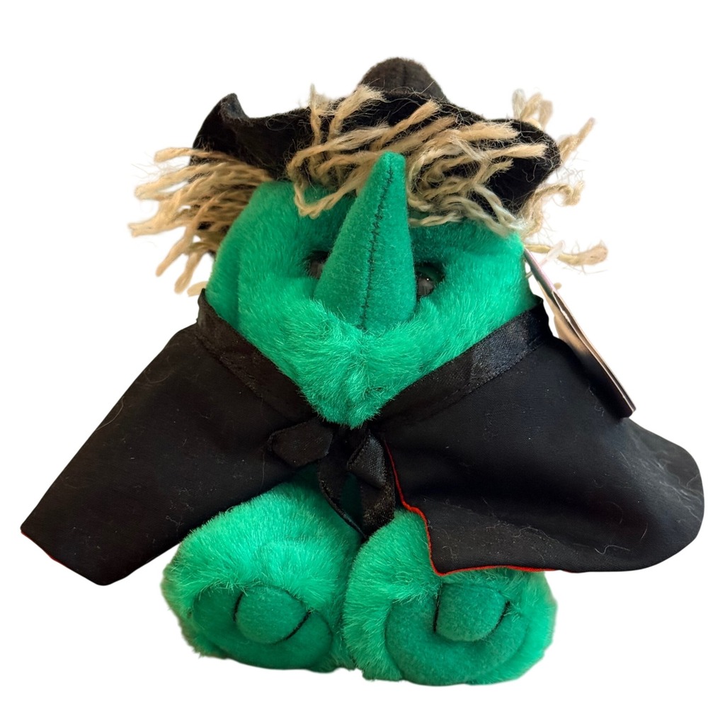 VTG 94 Puffkins Hazel the Witch Plush Limited Edition Swibco Halloween Green NWT
